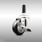Service Caster 3 Inch 316SS Black Polyurethane Swivel 3/4 Inch Expanding Stem Caster Brake SCC-SS316EX20S314-PPUB-BLK-TLB-34 - alternate 2